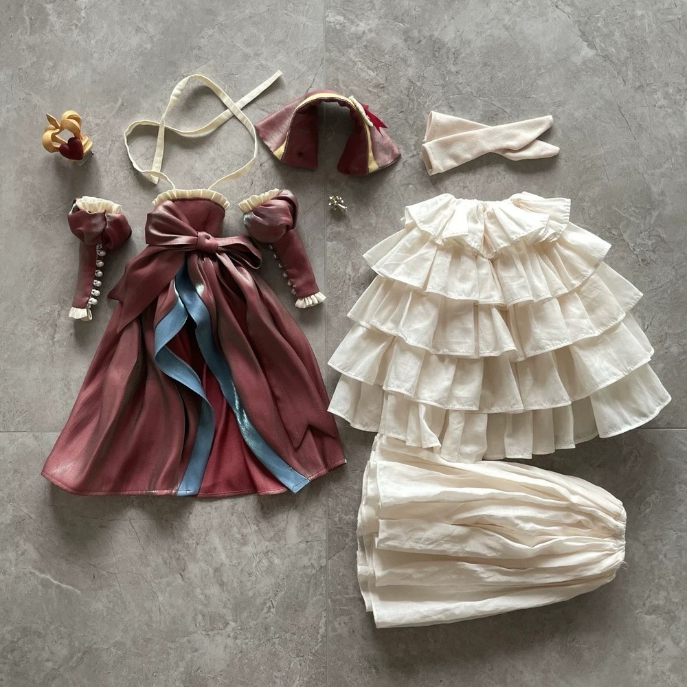 BJD 1/4 scale clothes outfit red queen dress set for MDD MSD