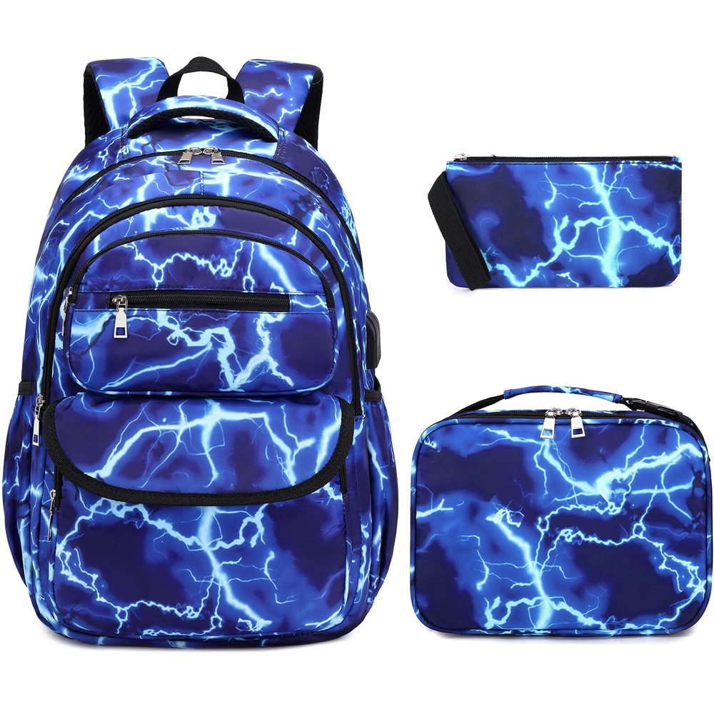Backpack for Boys, Lightining School Bags for Kids, Bookbag for Boys Girls Te...