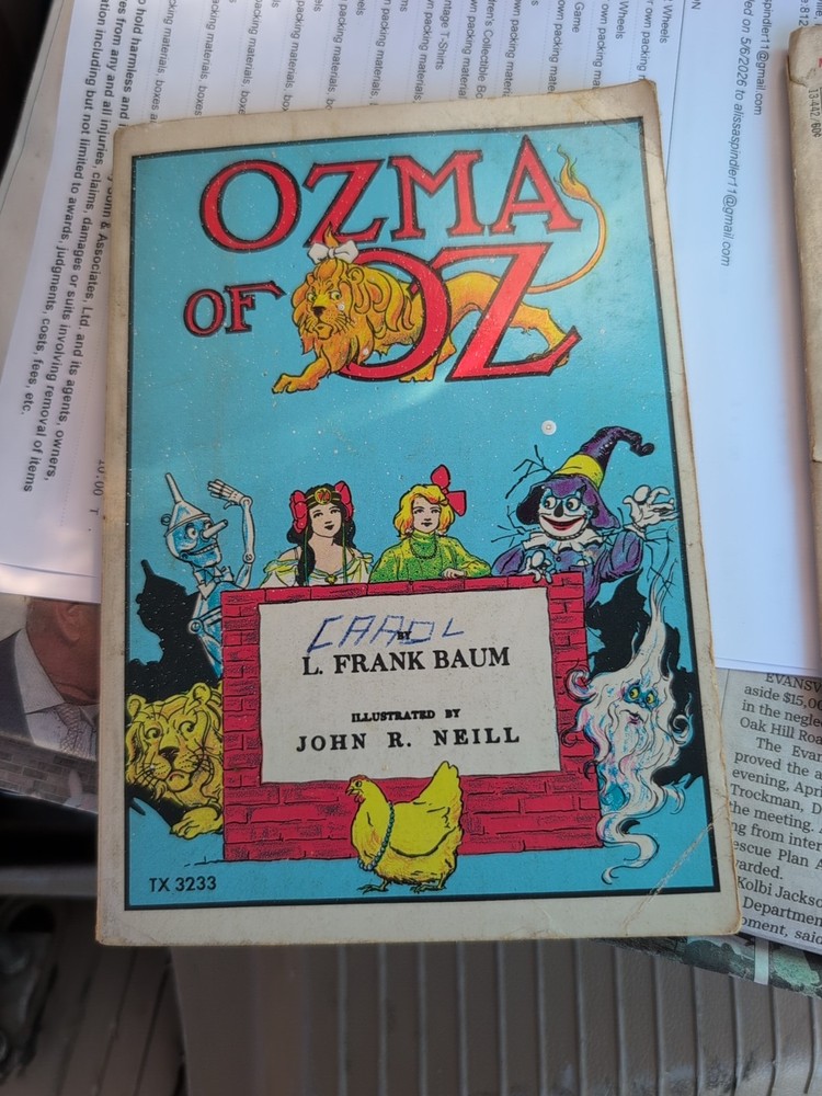 1907 Ozma of Oz Frank L. Baum Reilly & Lee Co Book - Wizard of Oz Paperback