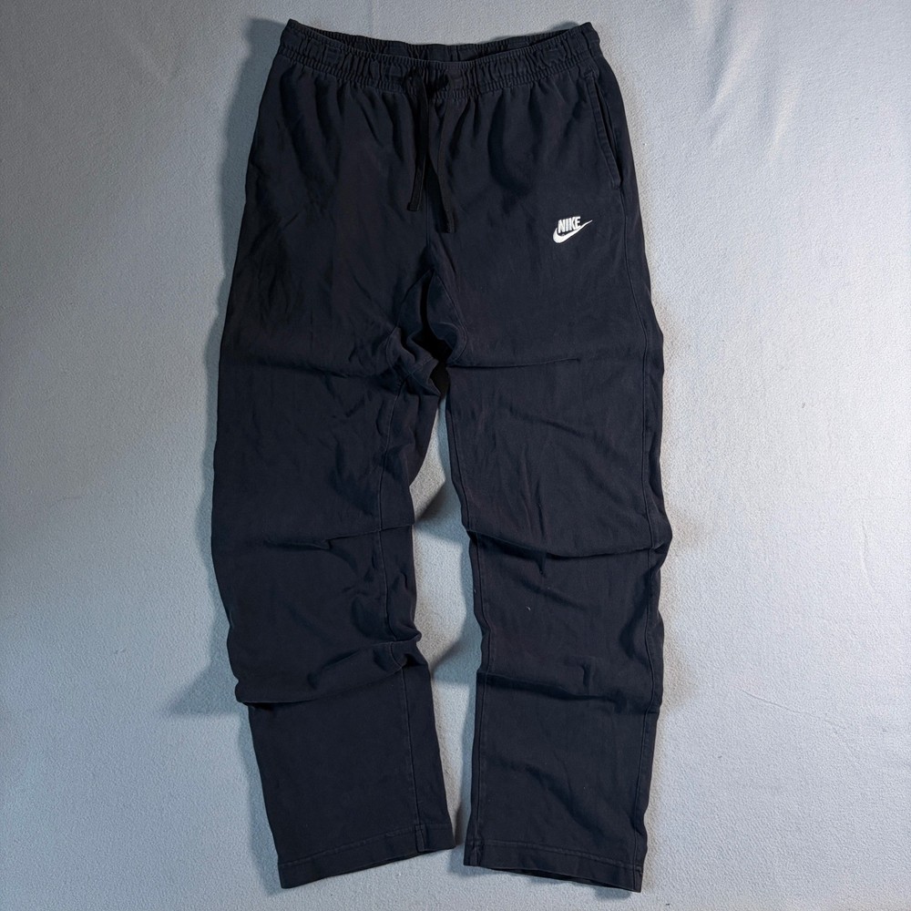 Nike Mens LT Tall Sweatpants Black Embroidered Logo Joggers Elastic Waist