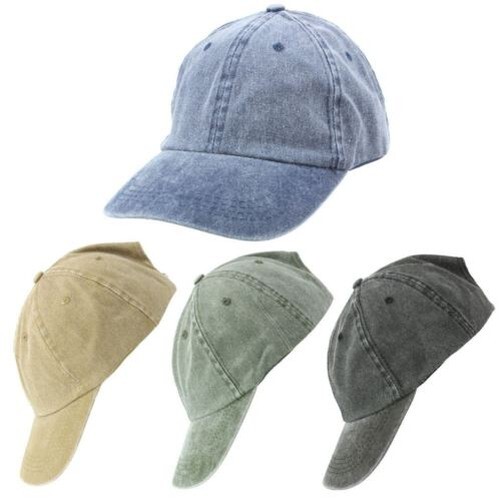 Cap Baseball Hat Adjustable Sun Hawkins Peak PREWASHED DENIM BLUE BLACK