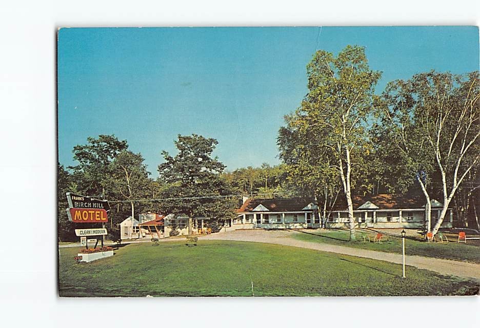 Postcard Frank's Birch Hill Motel Michigan USA