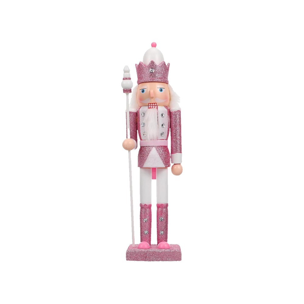 Nutcracker Christmas Decor12 Inches Pink Nutcracker Figures Wooden Nutcrack