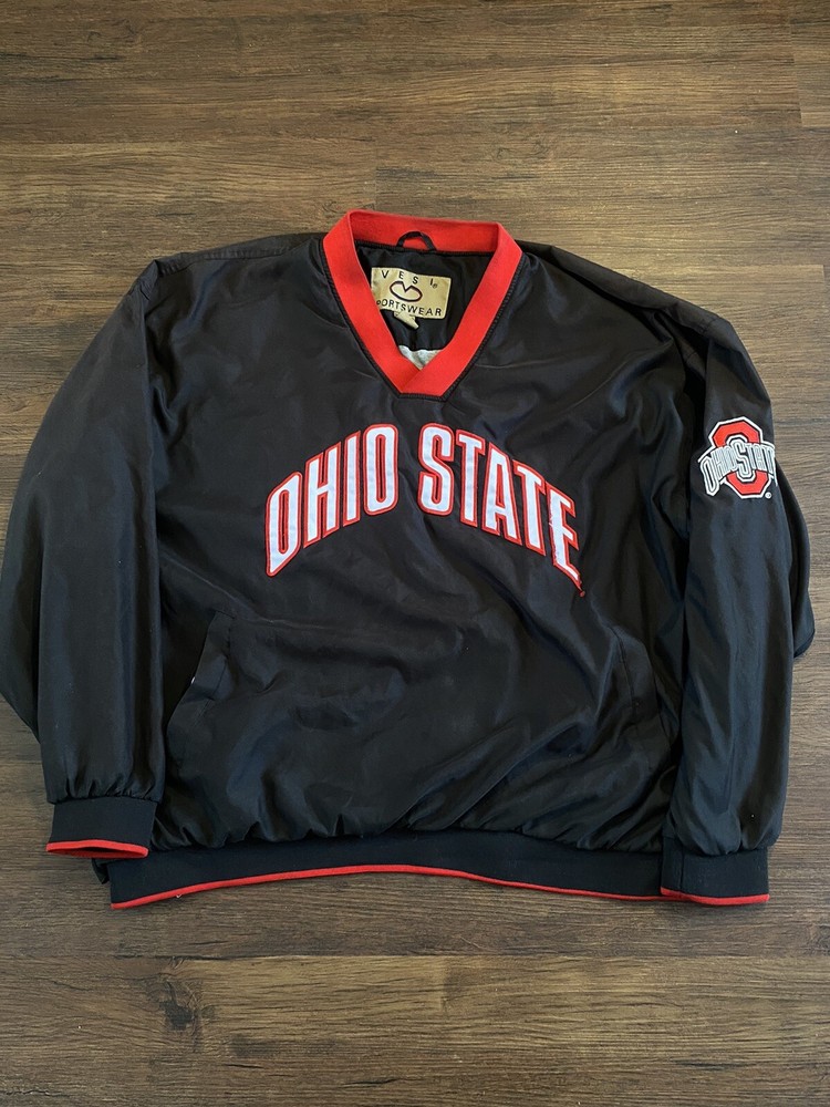 Ohio State University XXL Pullover VESI Jacket Logo OSU Buckeyes V-Neck *READ