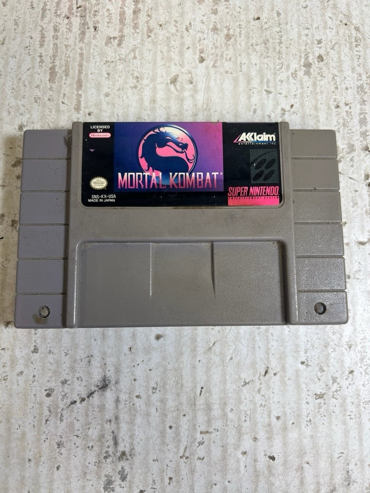 Mortal Kombat (Super Nintendo Entertainment System, 1993) Genuine - Tested