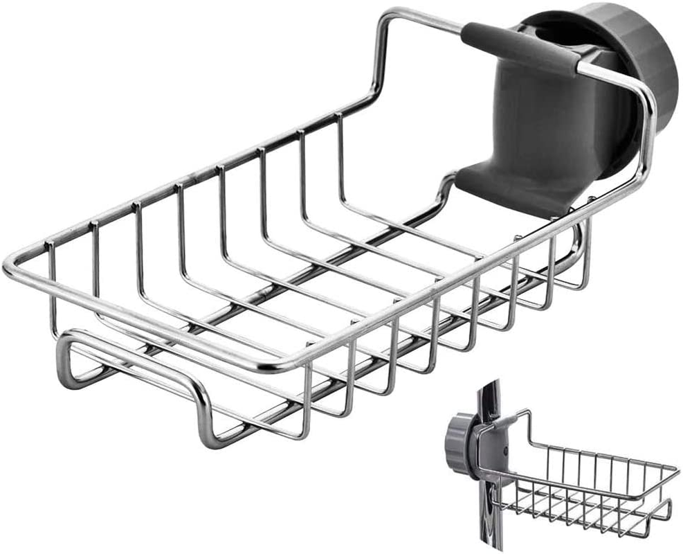 Ipstyle Stainless Steel Kitchen Sink Organizer Sponge Holder Over Faucet Caddy