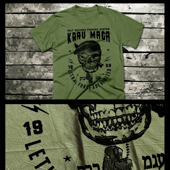 Krav Maga T-shirt Special Forces Military Martial Arts Combat Tactics XL green