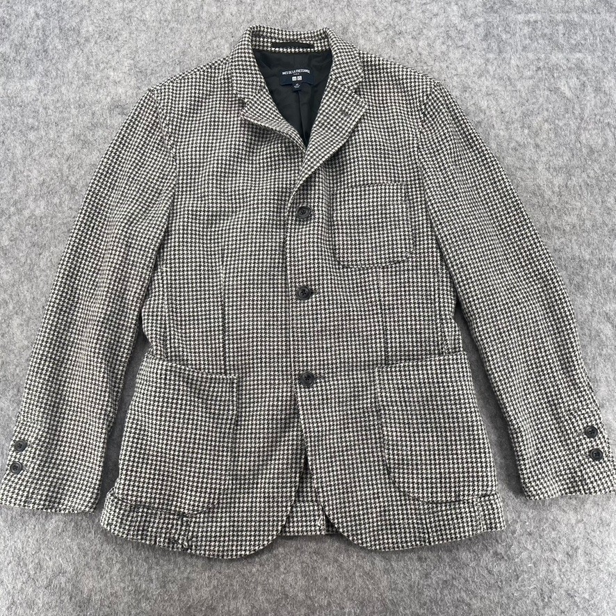 Uniqlo X Ines De La Fressange Houndstooth Wool Blazer Jacket Womens XS