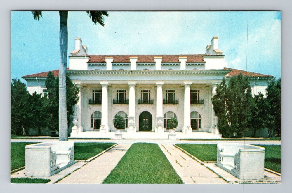 Palm Beach FL-Florida, Henry Morrison Flagler Museum, Antique Vintage Postcard