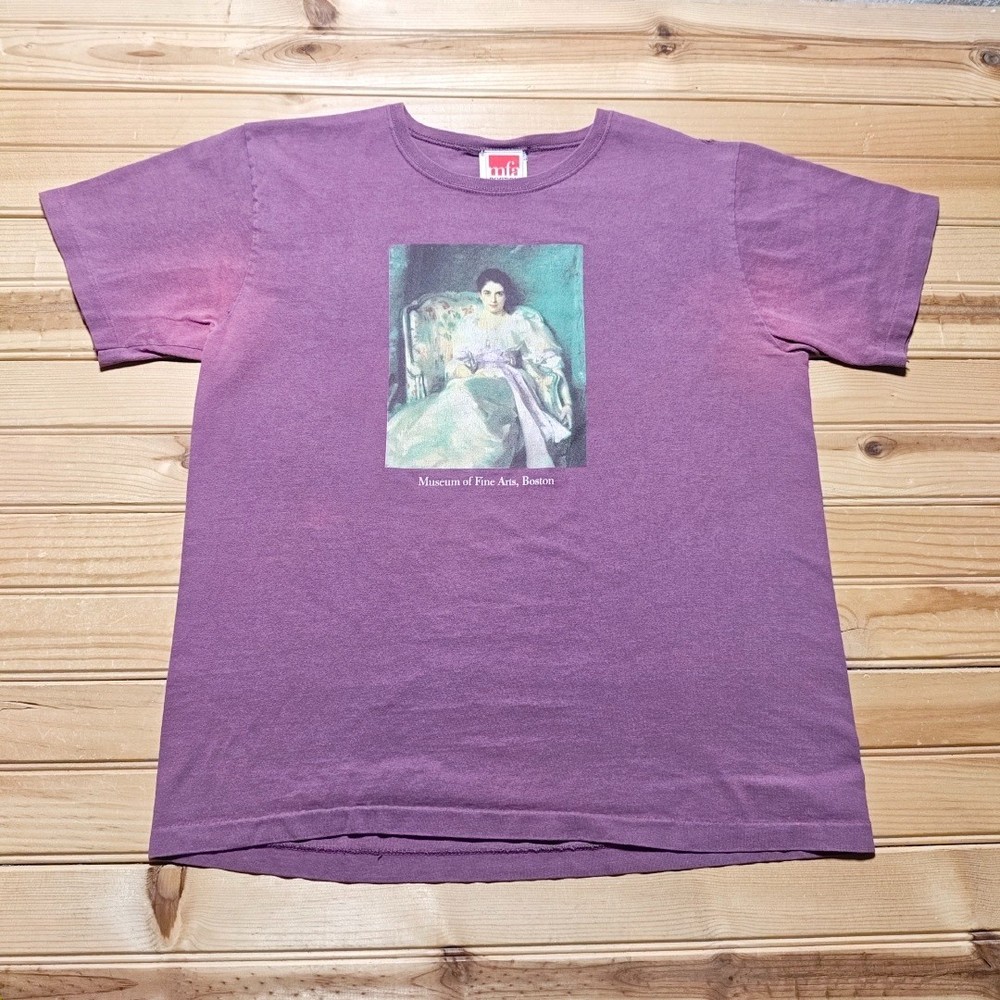 Vintage 90s Lady Agnew of Lochnaw Art Painting Portrait T-Shirt USA - Medium