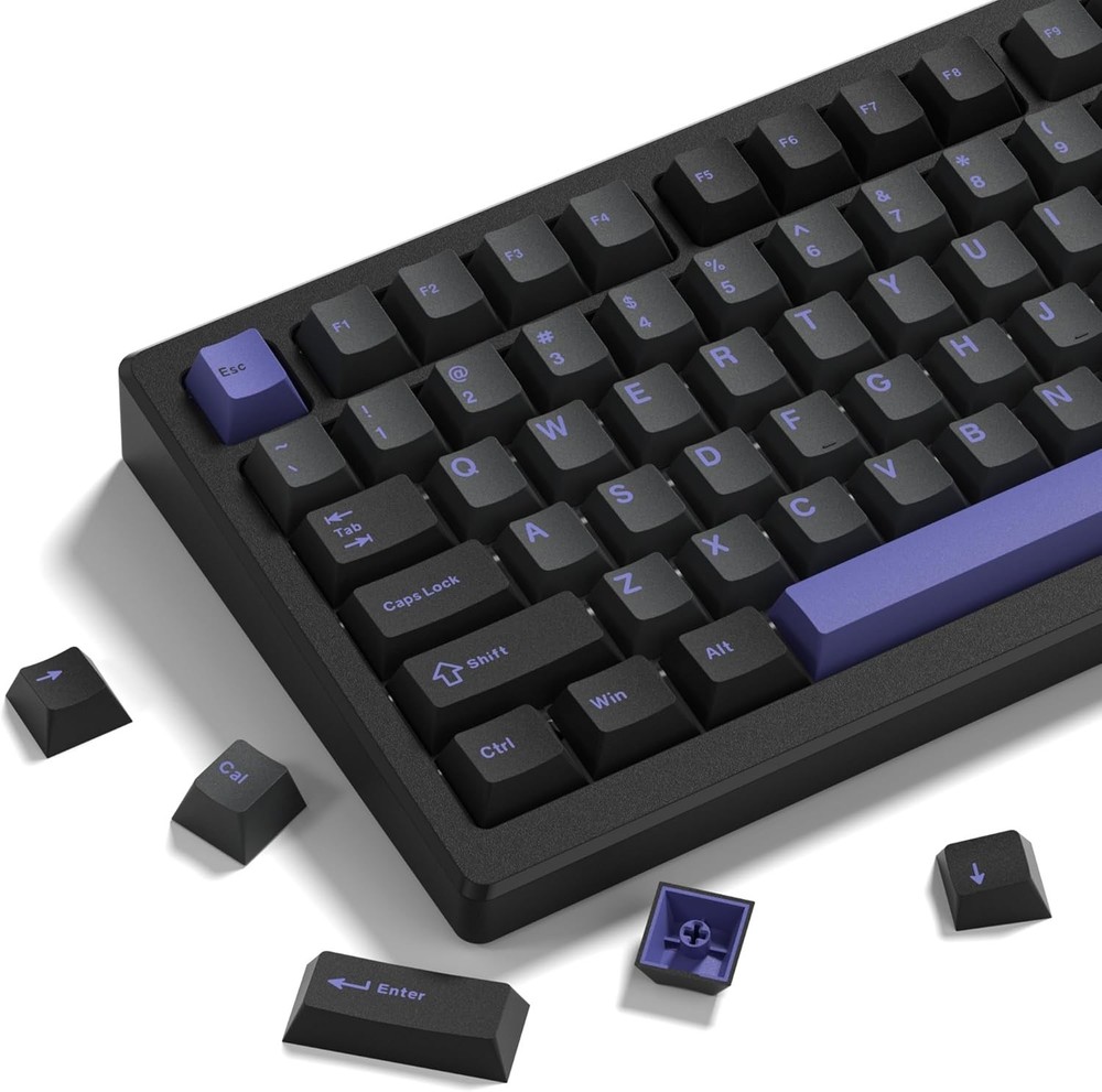 Womier Double Shot PBT Keycaps Set 138 Keys, Cherry Profile Custom Keycaps 60...