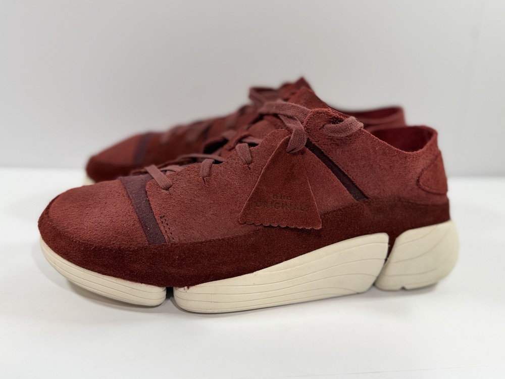 Clarks Trigenic Evo Men’s 9.5 Red Suede Lace Up Vibram Soles