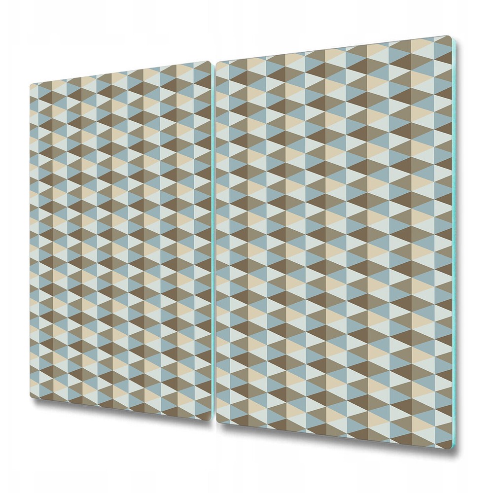 Glass Worktop Saver Kitchen Abstract retro golden and blue art 2x30x52