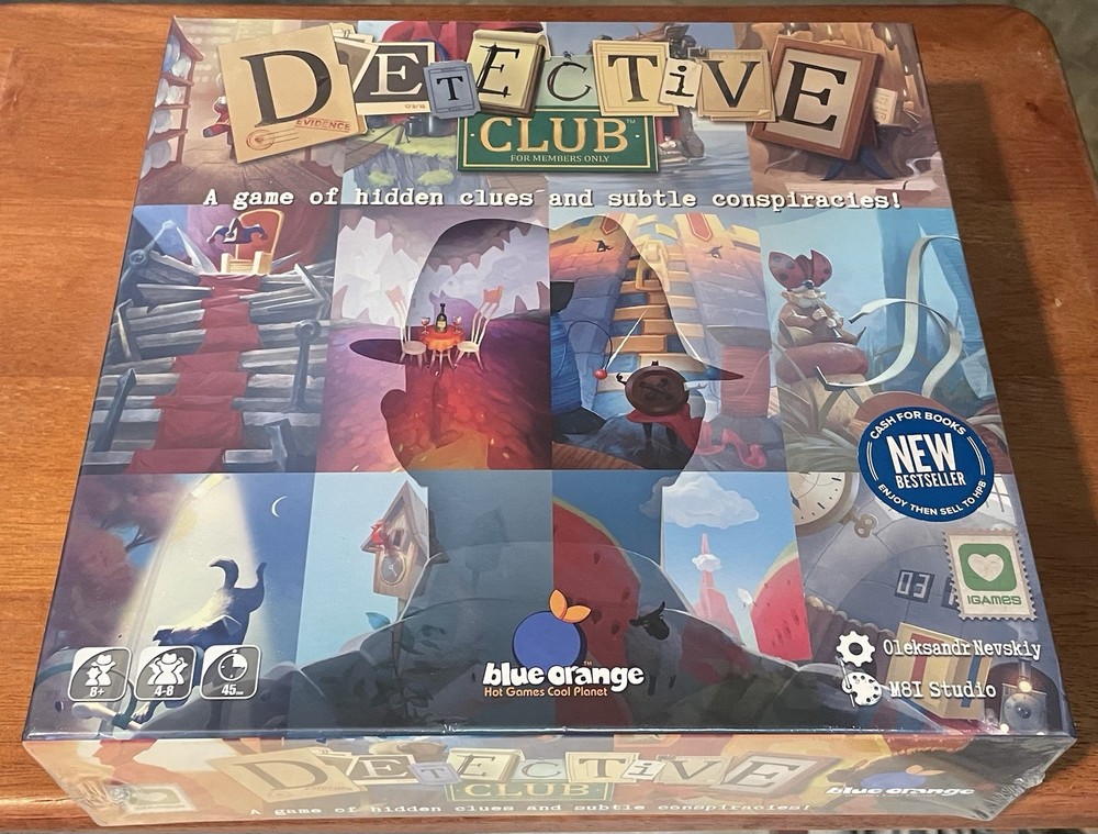Detective Club Board Game New Sealed Blue Orange 2019