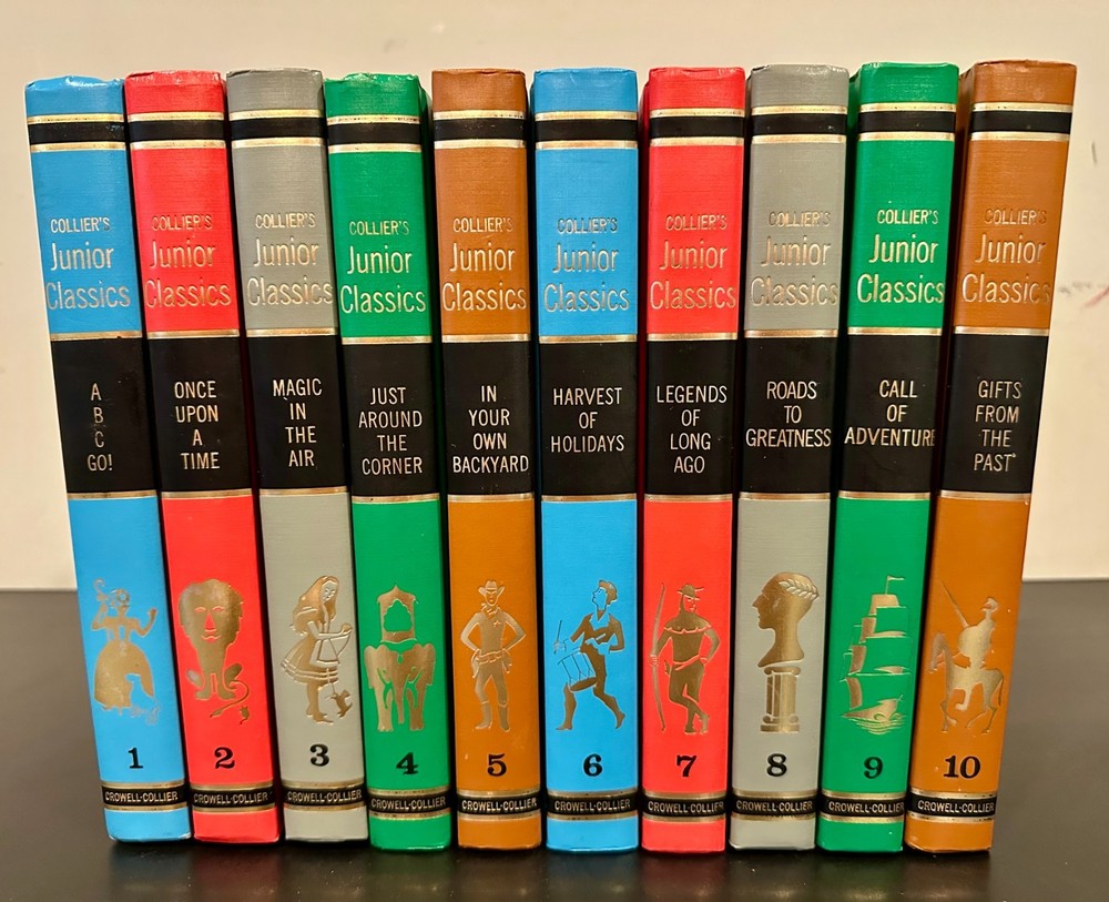 Collier's Junior Classics Complete Series Books 1-10 Hardcover Gold Foil Edition