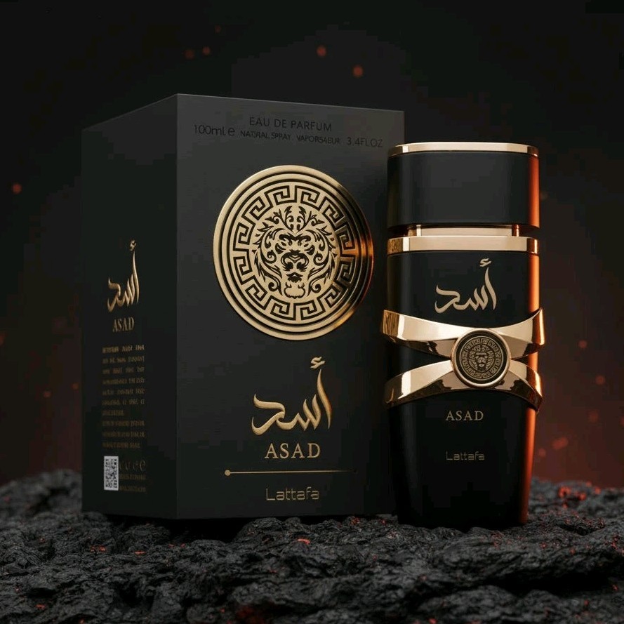 Lattafa Asad Eau de Parfum Spray 3.4 fl oz Regular Size Vanilla