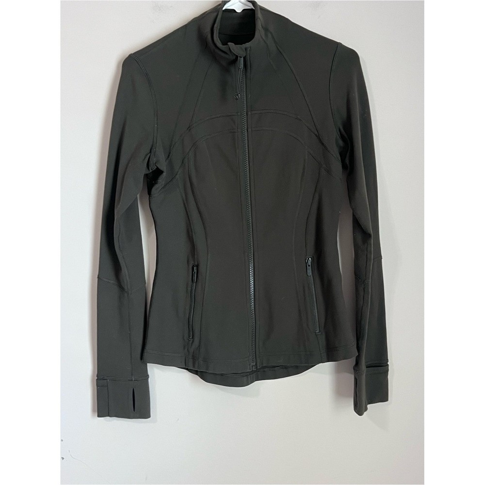 Lululemon Define Jacket Full Zip Olive Green Womens Size 6