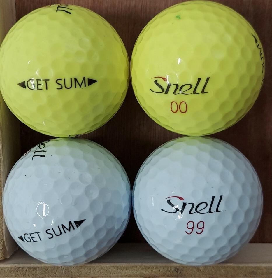 36 Snell GET SUM Excellent Condition 5A/4A Yellow and White Used Golf Balls