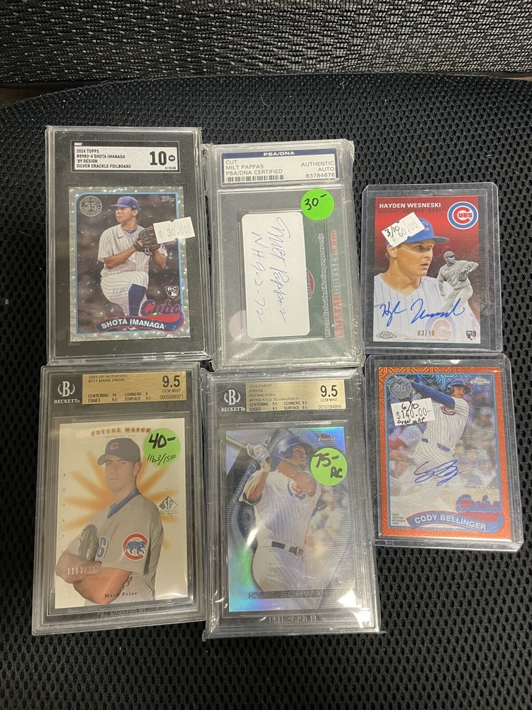 Chicago Cubs 1000+ Card Lot Rookies Autos Relics #'d Maddux Banks Sosa Sandberg