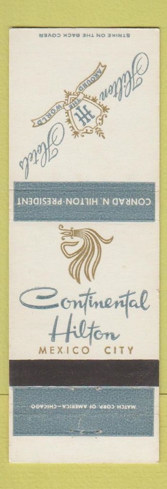 Matchbook Cover - Hilton Hotel Mexico City