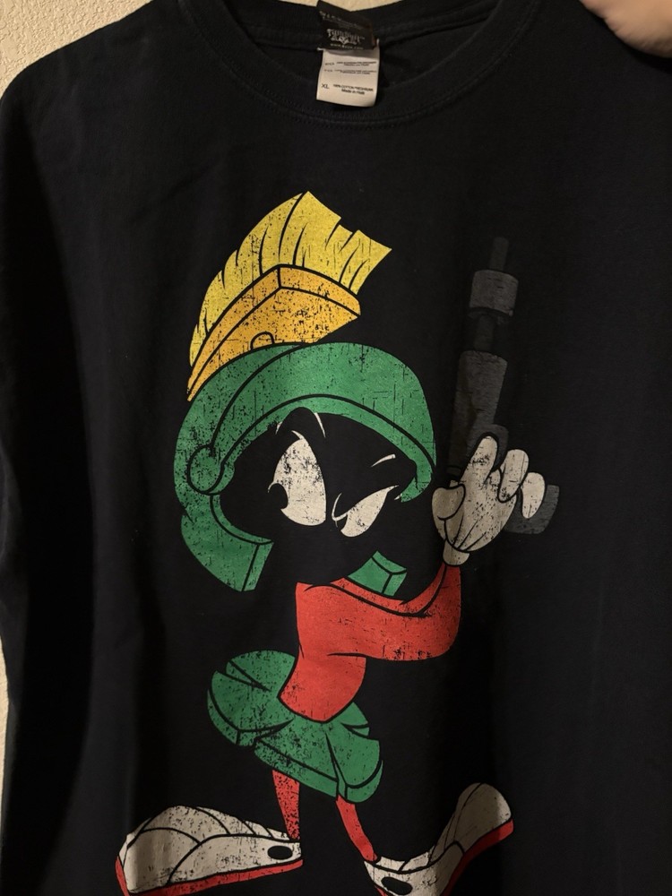 Vintage Marvin The Martian Looney Tunes Shirt 00s Y2K Warner Bros