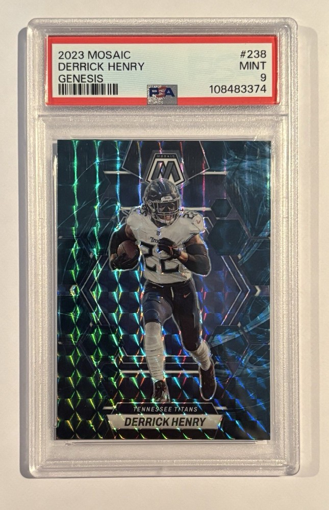 2023 Mosaic #238 Derrick Henry Genesis SSP PSA 9 MINT Titans
