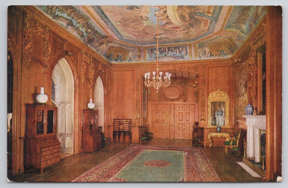 Windsor Castle King Charles II Dining Room Oilette Postcard Raphael Tuck