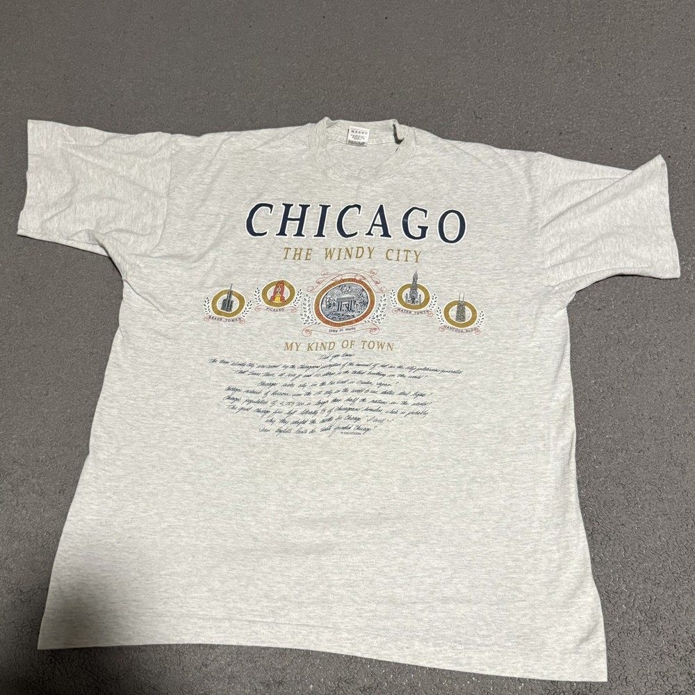 Vintage Chicago ‘Windy City’ T Shirt Men’s XL Made USA