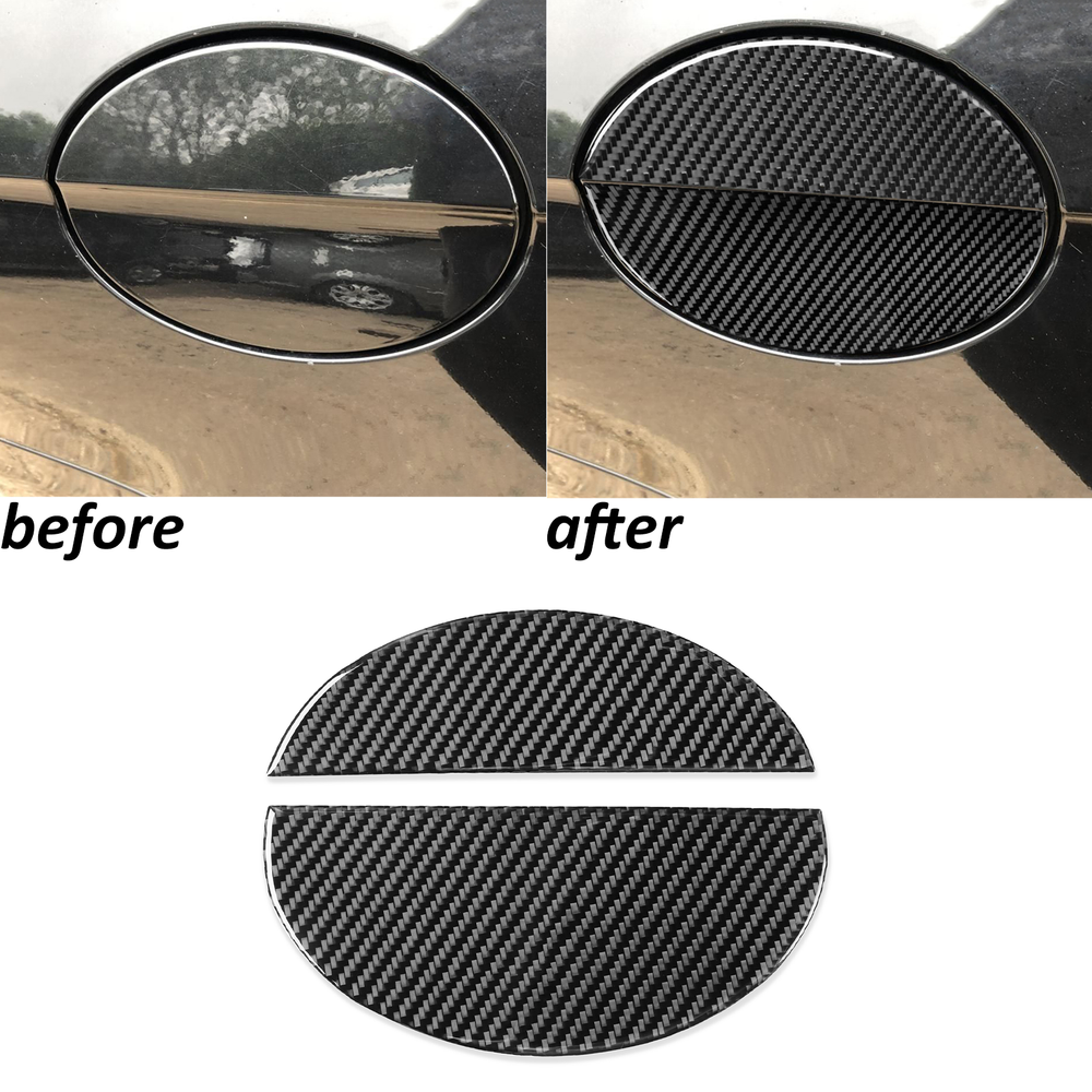 Real Carbon Fiber Exterior Fuel Tank Caps Panel Trim For Benz GLS C219 2004-2009