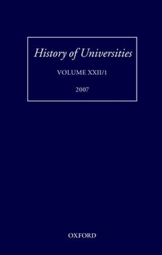 History of Universities, Volume XXII/1 by Mordechai Feingold: Used