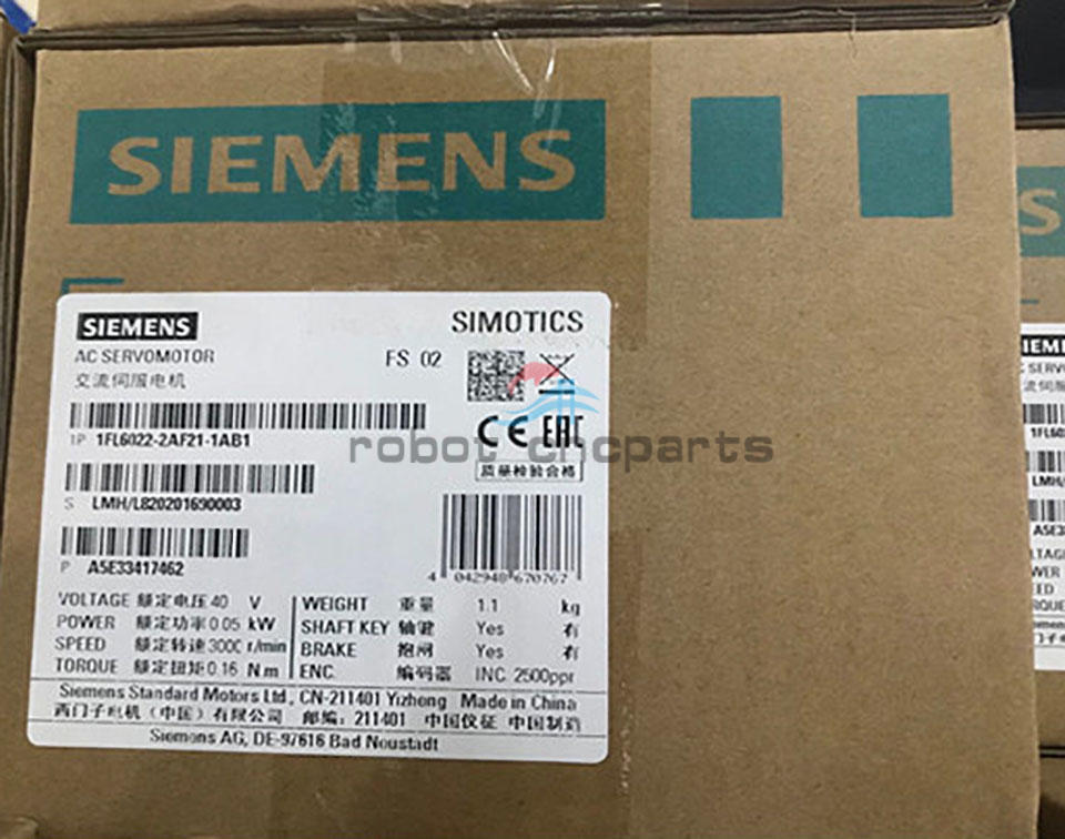 1Piece New Siemens Servo Motor 1Fl6022-2Af21-1Ab1