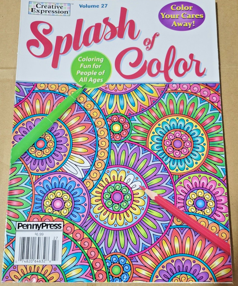 SPLASH OF COLOR - Vol. 27 - Creative Expressions Adult Coloring Book