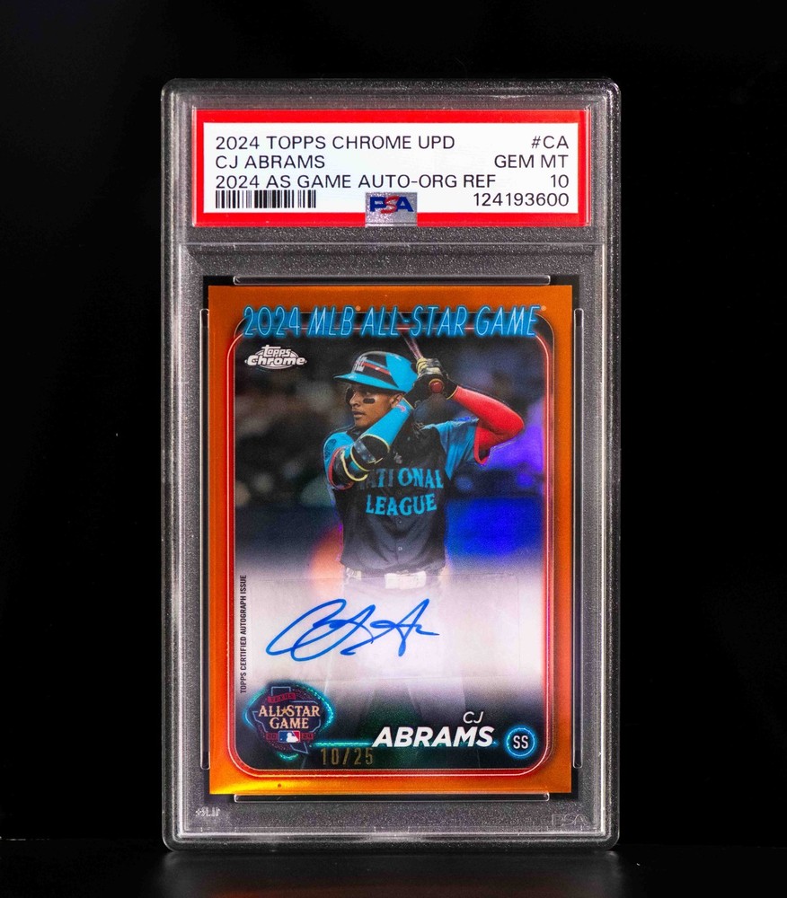 2024 Topps Chrome Update 2024 All-Star Auto Orange ref CJ Abrams #CA /25 PSA 10