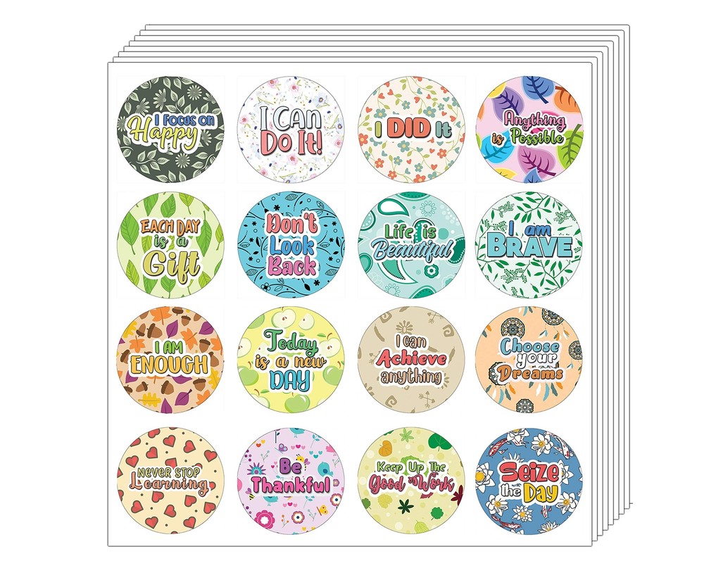 Creanoso Positive Sayings Encouragement Stickers 10-Sheet - Assorted Designs ...