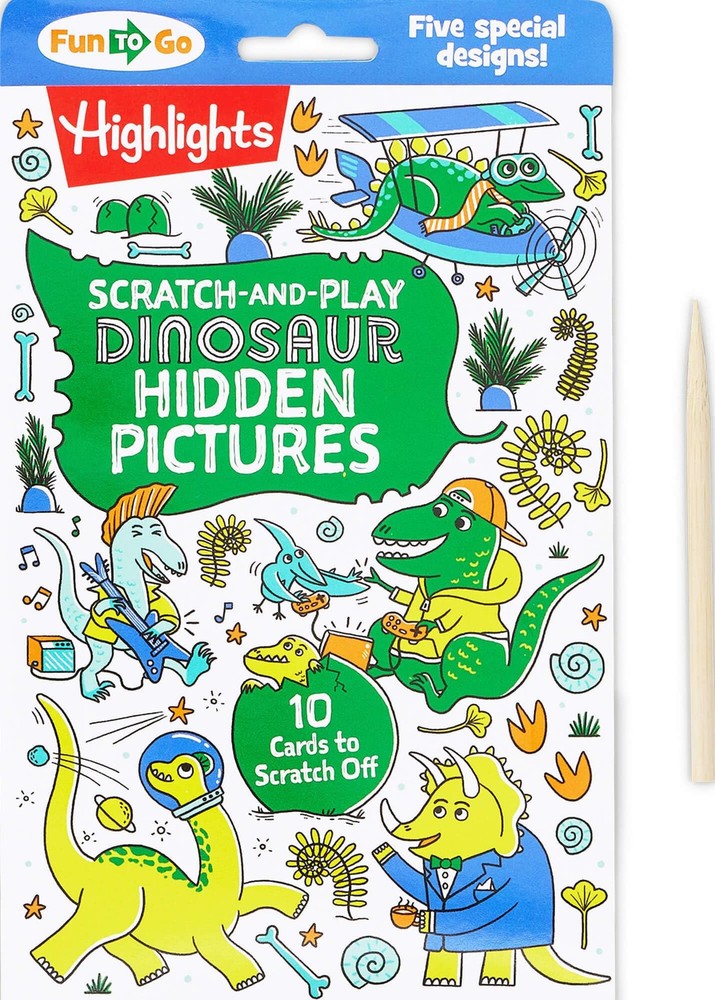 Scratch-and-Play Dinosaur Hidden Pictures (Highlights Fun to Go) by Highlights
