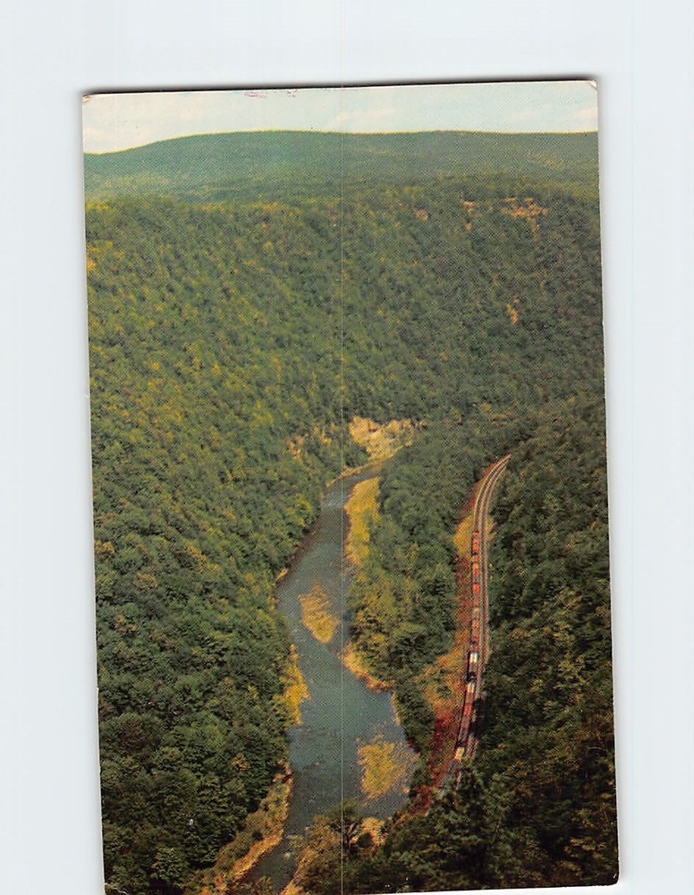 Postcard Aerial North View of Pennsylvania's Grand Canyon USA