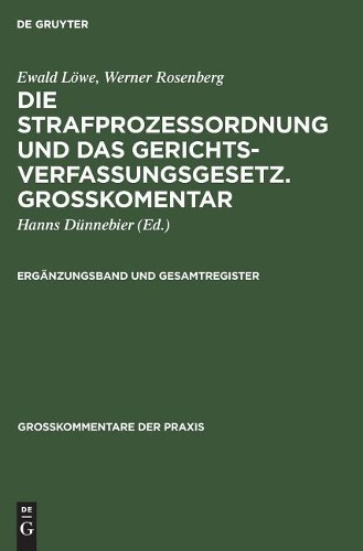 Ergänzungsband und Gesamtregister (Hardback) Großkommentare Der Praxis