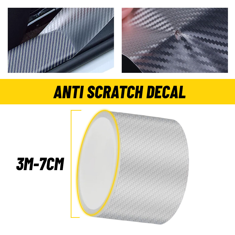Car Door Plate Sill Bumper Scuff Cover Anti Scratch Decal Sticker Protector Tape