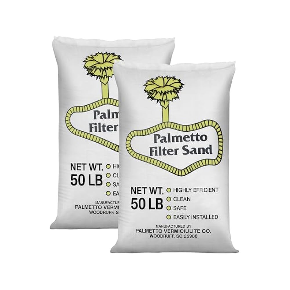 Pool Filter Sand 2 Pack, 50 lbs Each, for Residential and Commercial Pumps