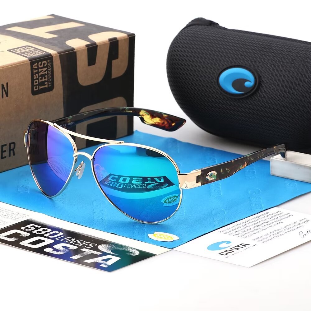 Costa Del Mar South Point Sunglasses Tortoise Shell Frame Green Polarized 580p