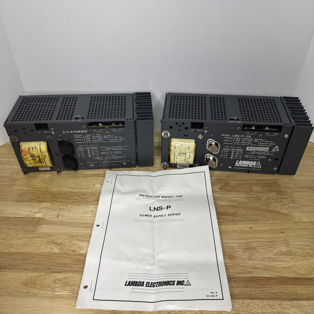 Set Of 2 Lambda Regulated Power Supply Units - Model# LNS-P-28.  Untested