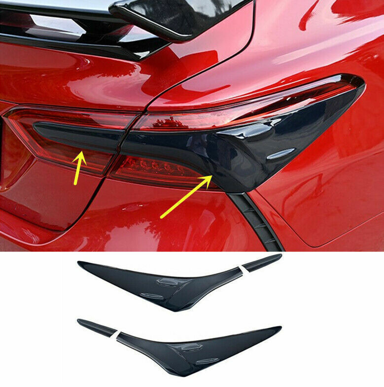 Smoked Black ABS Tail Light Cover Trim for 2018-2021 Toyota Camry