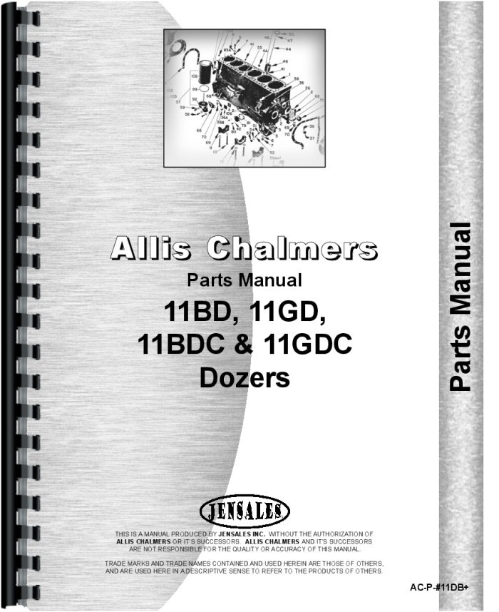 Allis Chalmers HD11 Dozer Attachment Parts Manual