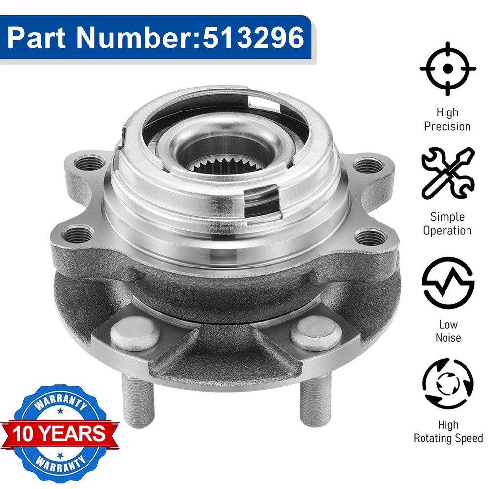 513296 Front Wheel Hub and Bearing for Nissan Altima  Infiniti JX35 QX60 5 Lug