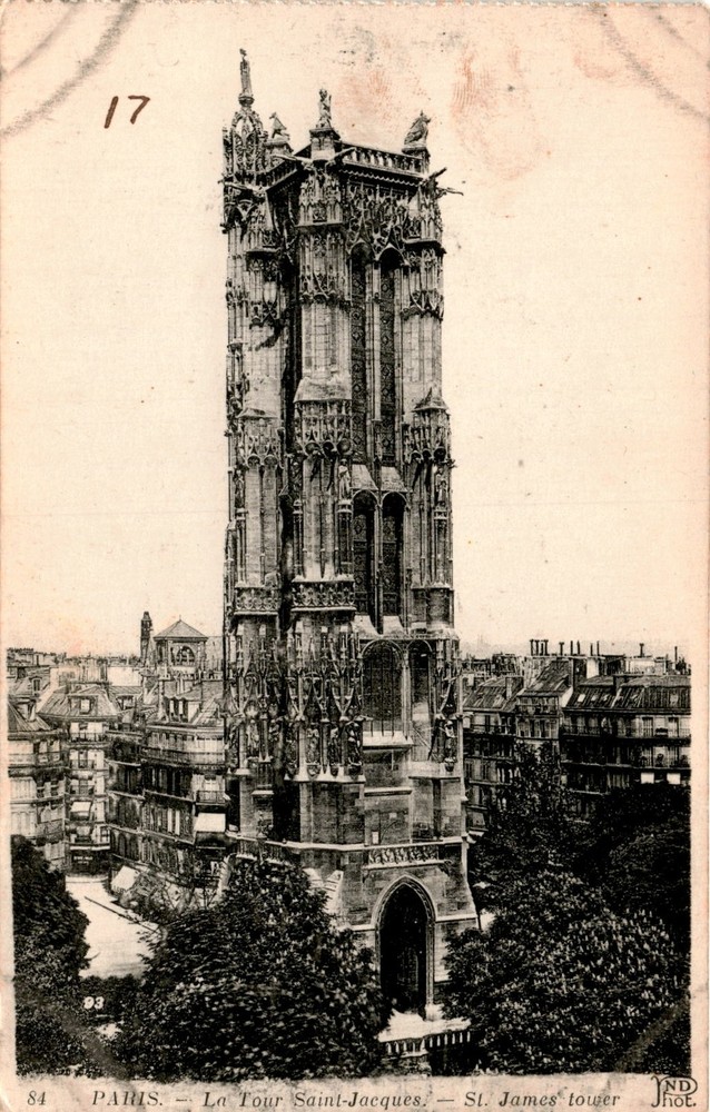 PARIS, La Tour Saint-Jacques, ANCIENS ETAB. NEURDEIN Postcard