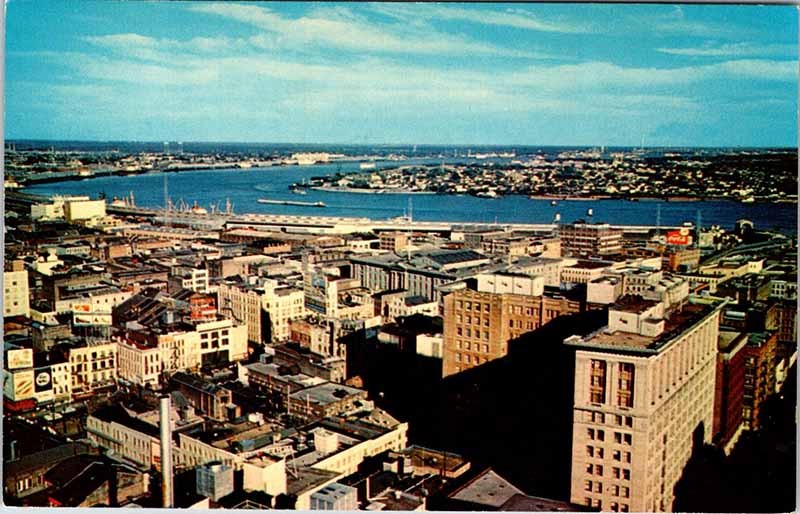 Postcard AERIAL VIEW SCENE New Orleans Louisiana LA m/09 AO8531