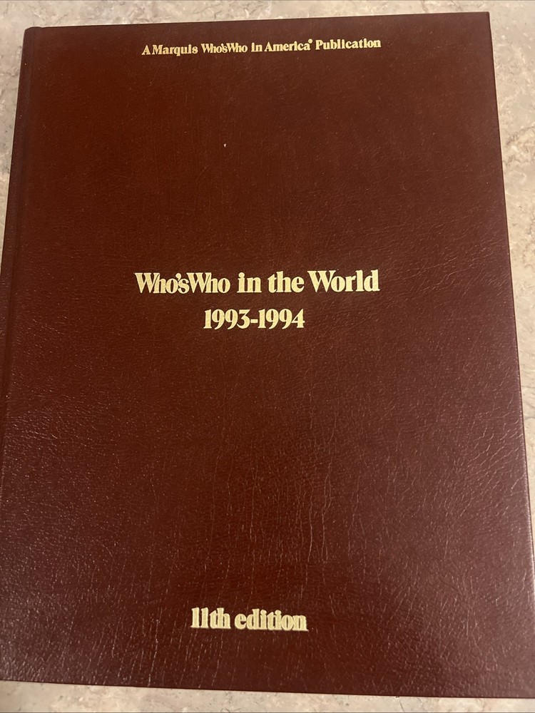 Who's Who in the World, 1993-1994 by Marquis Who's Who