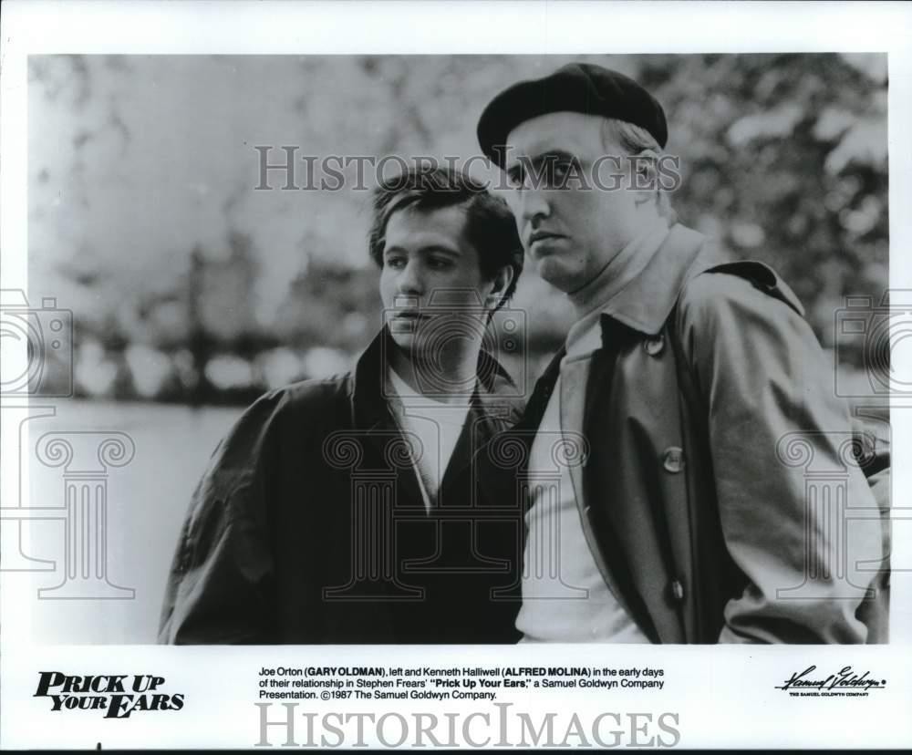 1987 Press Photo Actors Gary Oldman, Alfred Molina in 