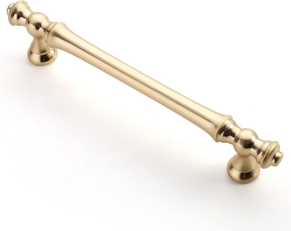 10 Pack 5 Inch(128Mm) Brushed Brass Kitchen Cabinet Handles Gold Cabinet
