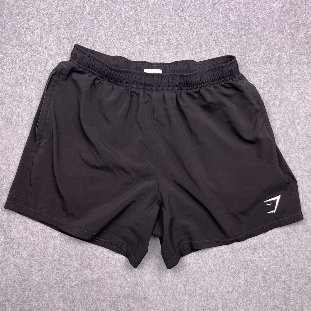 Gymshark Arrival Athletic Shorts Mens Medium Black Drawstring